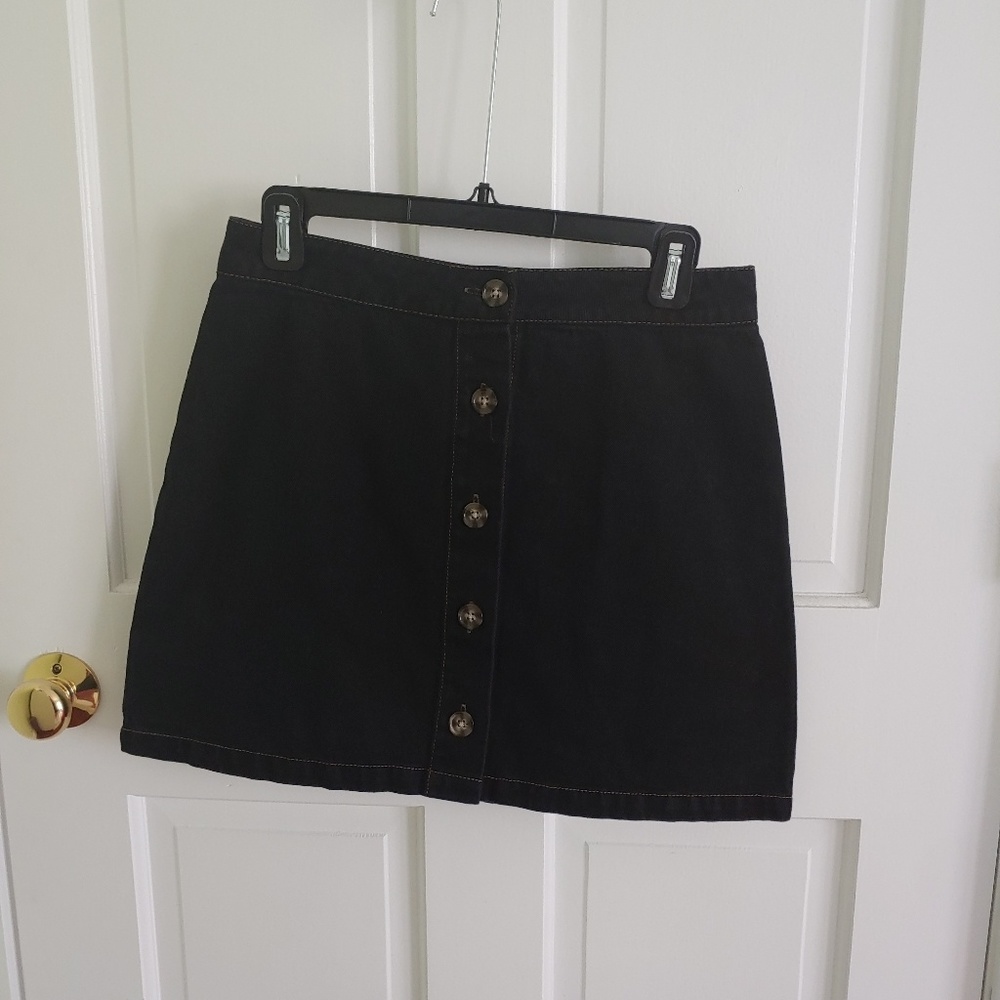 Button down jean skirt